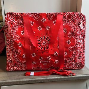 Supreme SS/21 Red Bandana Tarp Large Duffle Bag